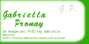 gabriella pronay business card